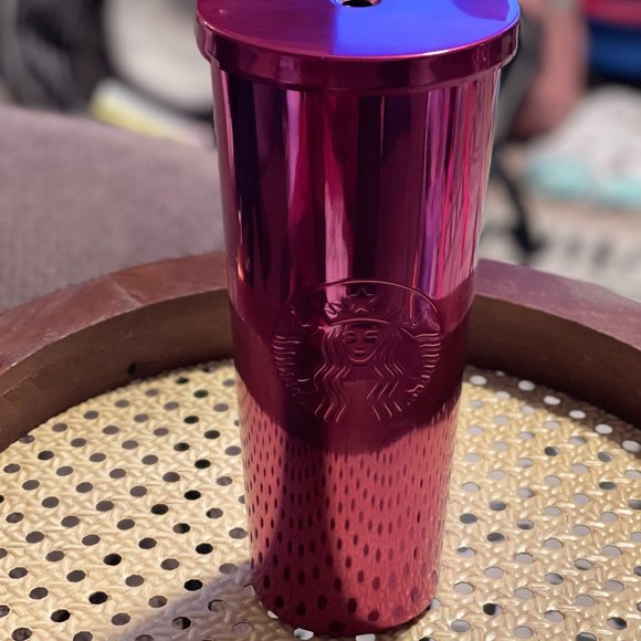 Starbucks Stainless Steel Berry Pink Large 24 oz Tumbler Cold Cup - Picture 1 of 14